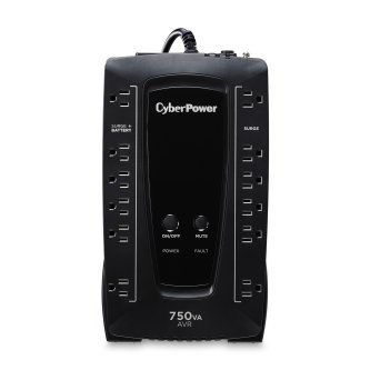 750VA/450W, Simulated Sine Wave, NEMA 5-15P, 5 ft cord, 12 (6 surge, 6 surge + battery backup), PowerPanel Personal Edition software, 3 year warranty