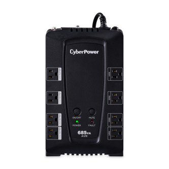 685VA/390W Compact UPS w/AVR,8 NEMA 5-15R, USB, Serial, 3Yr Wty