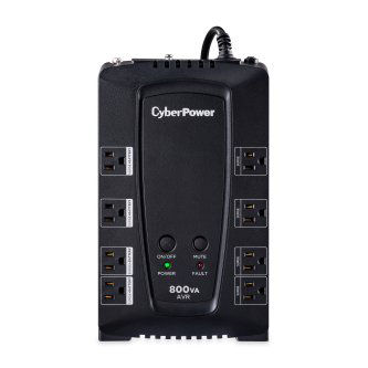 800VA/450W, Simulated Sine Wave, NEMA 5-15P, 6 ft cord, 8 (4 surge, 4 surge + battery backup), PowerPanel Personal Edition software, 3 year warranty