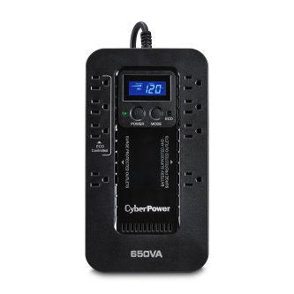 650VA/390W, Simulated Sine Wave, NEMA 5-15P, 5 ft cord, 8 NEMA 5-15R, USB, PowerPanel Personal Edition software, 3 year warranty