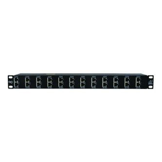 12 Channel Rackmount POE/Ethernet Protector, 1U, Shielded RJ45 In/Out, 10GbE