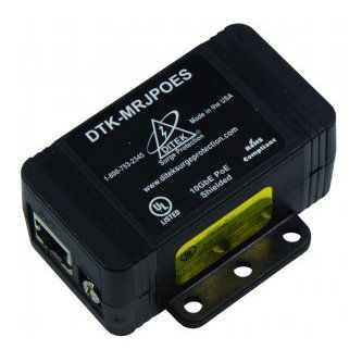 Single Channel 10GbE PoE Protector Shielded RJ45 Connection