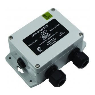 Single Channel 10GbE PoE Protector, Outdoor Rated NEMA 4X Enclosure, Shielded RJ45 Connection