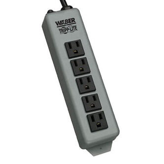 Industrial Power Strip, 5-Outlet, 15 ft. (4.6 m) Cord, Switchless