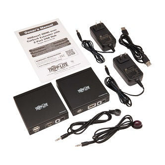 HDMI HDBaseT KVM Console Extender over Cat6 - 2 USB Ports, IR, 4K 30 Hz (130 ft.), 1080p (230 ft.)