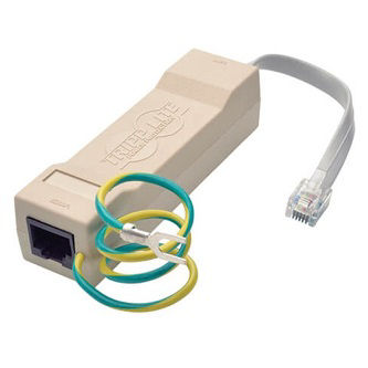 DataShield In-Line Surge Protector for Network and Phone Lines, 2-Line RJ11/RJ45