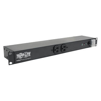 Isobar 12-Outlet Network Server Surge Protector, 15 ft. (4.57 m) Cord, 3840 Joules, Diagnostic LEDs, 1U Rackmount