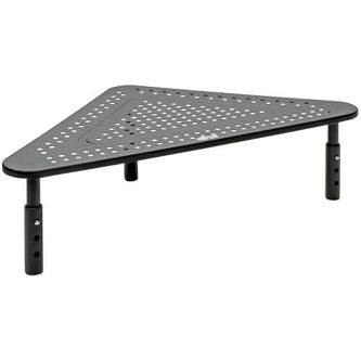 Monitor Riser for Desk, 12 x 20 in. - Height Adjustable, Corner, Metal, Black