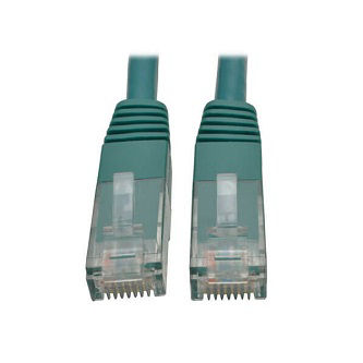 Cat6 Gigabit Molded (UTP) Ethernet Cable (RJ45 M/M), PoE, Green, 1 ft. (0.31 m)