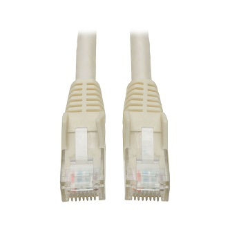 Cat6 Gigabit Snagless Molded (UTP) Ethernet Cable (RJ45 M/M), PoE, White, 3 ft. (0.91 m)