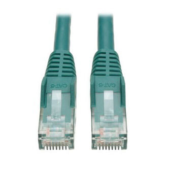 Cat6 Gigabit Snagless Molded (UTP) Ethernet Cable (RJ45 M/M), PoE, Green, 25 ft. (7.62 m)