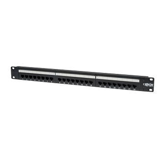 24-Port 1U Rack-Mount Cat6/Cat5 110 Patch Panel, 568B, RJ45 Ethernet, TAA
