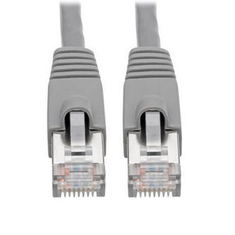 Cat6a 10G Snagless Shielded STP Ethernet Cable (RJ45 M/M), PoE, Gray, 14  ft. (4.27 m)