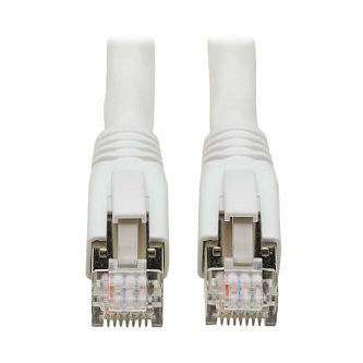 Cat8 40G Snagless SSTP Ethernet Cable (RJ45 M/M), PoE, White, 2 ft. (0.6  m)