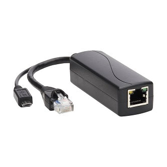 PoE to USB Micro-B and RJ45 Active Splitter - 802.af, 48V to 5V 1A, Up to 328.08 ft. (100 m)