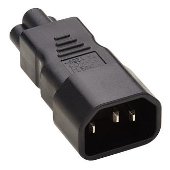 Power Cord Adapter, C14 to C5 - 7A, 125V, Black