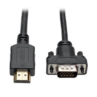 HDMI to VGA Active Adapter Cable (HDMI to Low-Profile HD15 M/M), 6 ft. (1.8 m)