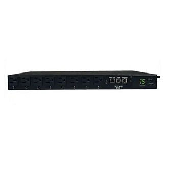 1.4kW Single-Phase Switched Automatic Transfer Switch PDU, 2 120V 5-15P 15A Inputs, 8 5-15R Outputs, 1U, TAA