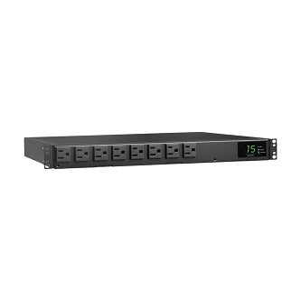 Tripp Lite series 1.44kW 120V Single-Phase ATS/Local Metered PDU - 8 NEMA 5-15R Outlets, Dual 5-15P Inputs, 12 ft. Cords, 1U, TAA
