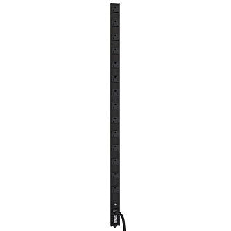 1.4kW 120V Single-Phase Basic PDU - 16 NEMA 5-15R Outlets, 5-15P Input, 15 ft. Cord, 48 in. 0U Rack