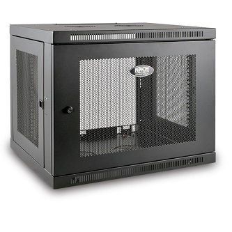 SmartRack 9U Low-Profile Switch-Depth-Plus Wall-Mount Mini Rack Enclosure