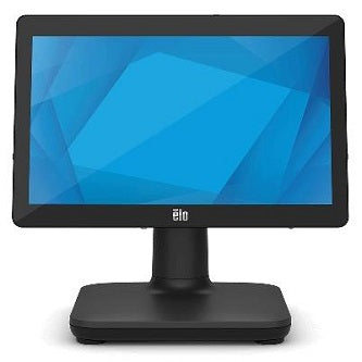 EloPOS System, 15-inch Full HD, Win 10, Core i3, 4GB RAM, 128SSD, Projected Capacitive 10-touch, Zero-Bezel, Antiglare, Black, with I/O Hub Stand
