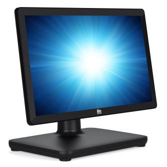 EloPOS System, 22-inch Full HD, Win 10, Core i3, 4GB RAM, 128SSD, Projected Capacitive 10-touch, Zero-Bezel, Antiglare, Black, with I/O Hub Stand