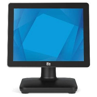 EloPOS System, 15-inch 4:3, Win 10, Celeron, 8GB RAM, 128SSD, Projected Capacitive 10-touch, Zero-Bezel, Antiglare, Black, with I/O Hub Stand