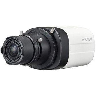 Wisenet HD+ 2MP, Full HD(1080p) 30fps box camera, AHD/TVI/CVI/CVBS, 120 dB true WDR, RS485 /Coaxial Control, simple focus, true D/N, 24VAC/12VDC  (Require 2MP or higher CS Mount Lens)