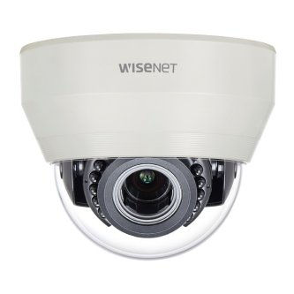 Wisenet HD+ 2MP, Full HD(1080p) 30fps IR indoor dome camera, AHD/TVI/CVI/CVBS, manual Vari-focal Lens (3.1X) (3.2-10mm), 120 dB true WDR, true D/N, 24VAC/12VDC, IR distance 65 feet
