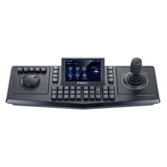 Controller, IP system keyboard  with touch screen TFT LCD, Interchangeable 3D joystick & jog shuttle for left or right handed users, RS-485, DVR/NVR, Matrix & PTZ control, 1CH video input/output, SSM using USB interface only.