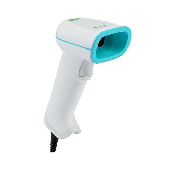 1960h USB Healthcare Kit: White Anti-Microbial housing, SRfocus, 1D/2D, PDF417, USB Type A 3m straight cable (CBL-500-300-S00), Vibration, NA/MX Only