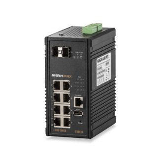 I-300 8 Port Industrial Gigabit PoE+ Swith with 2 SFP Ports