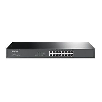 16-port Gigabit Switch, 16 10/100/1000M RJ45 ports, 1U 19-inch rack-mountable steel case