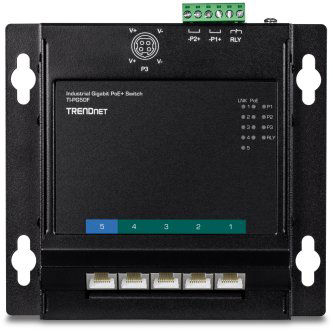 5-Port Industrial Gigabit PoE+ Wall-Mounted