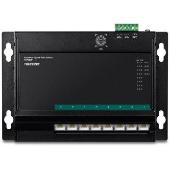 8-Port Industrial Gigabit PoE+ Wall-Mounted