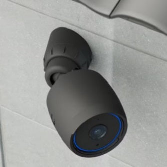 Bullet camera mounting accessory that enhances tilt angle by 22 to achieve an unrestricted viewing angle.