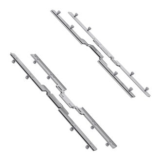 Easy-to-install accessory set that connects two Toolless Mini Racks to create a 12U network rack.