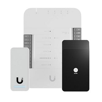 A quick start with Access with all you need for one door with one reader. (1) UniFi Access Door Hub (1) Access Reader G2 (10) UniFi Access  Cards