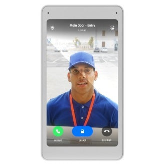 Display that pairs with the Access Intercom for visitor screening and remote access control, to mount in multiple locations throughout your building.  Two-way audio  Instant live view  5" touch display  Connect and power using a PoE switch