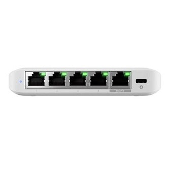 Compact, 5-port 2.5G switch that can be powered with PoE or a USB-C adapter