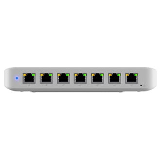 A compact, Layer 2, 8-port GbE PoE switch with versatile mounting options.