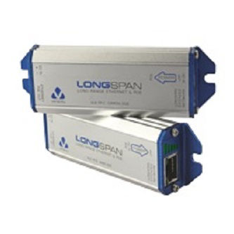 LONGSPAN Base Unit with Power Over Ethernet in (or VPSU-57V) and extended Power Over Ethernet Out