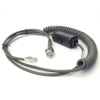 Cable, RS232, 9ft. 2.8m Coiled, Verifone Ruby.