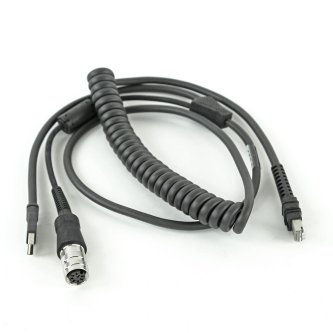 Cable, USB, RS232 "Y" Power Stealer, 9FT Coiled, DS3600 TO VC5090, -30C.