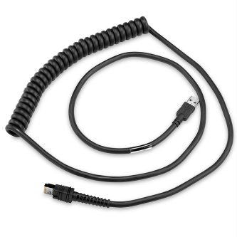 Cable, SHIELDED USB: SERIES A, 12', COILED, BC1.2 (HIGH CURRENT), -30C.