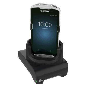 TC51, TC56, Single Slot Charge/USB Sharecradle. Charges and allows USB communication to one device. INCLUDES POWER SUPPLY AND DC CABLE.Country specific AC line cord and USB Cable, sold separately.